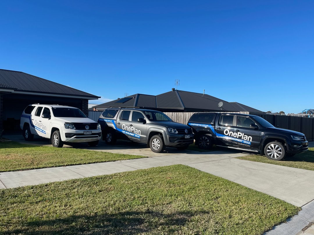 about one plan a licensed land surveyor with a fleet of vehicles and experienced team memebers